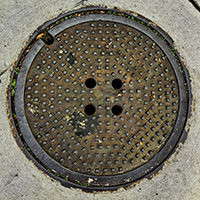 Blank  Queens Sewer Button