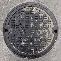 NYC SEWER<br> MADE IN INDIA 